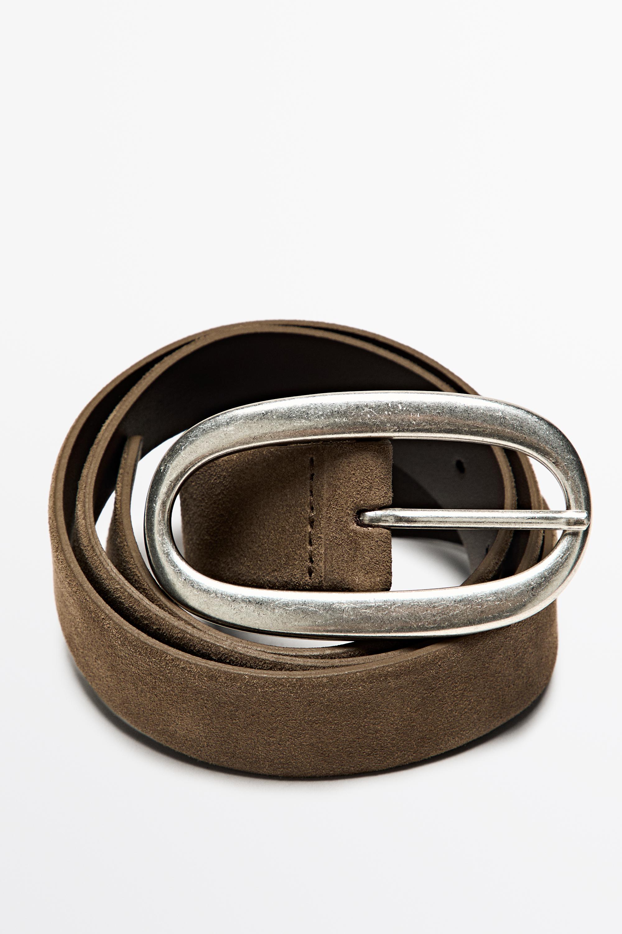 Split suede leather belt